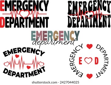 Emergency Department, emergency nurse, nursing, er nurse, nurse life, ER Nurse, Retro Wavy Text svg
