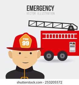 Emergency design over white background, vector illustration.