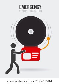 Emergency design over white background, vector illustration.