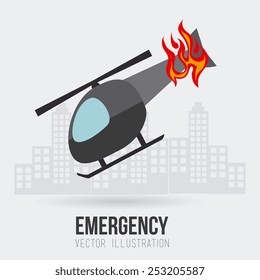 Emergency design over white background, vector illustration.