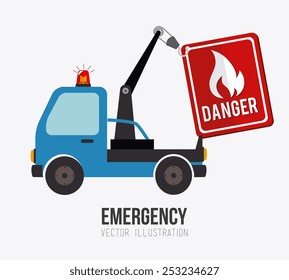 Emergency design over white background, vector illustration.