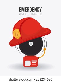 Emergency design over white background, vector illustration.
