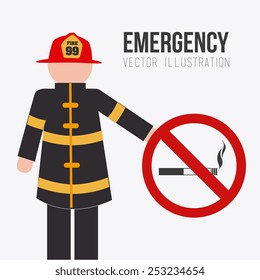Emergency design over white background, vector illustration.