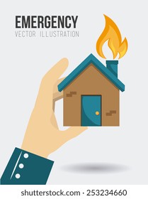 Emergency design over white background, vector illustration.