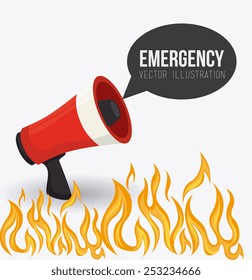 Emergency design over white background, vector illustration.