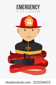 Emergency design over white background, vector illustration.