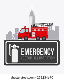 Emergency design over white background, vector illustration.