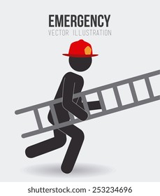 Emergency design over white background, vector illustration.