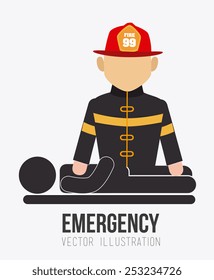 Emergency design over white background, vector illustration.