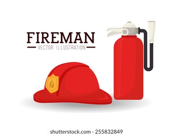 Emergency design over white background.