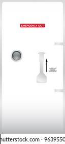 Emergency door of a plane, external view - Vector illustration Eps10.