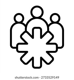 Emergency Drill Icon - Black Outline Icons Style For Emergency Management