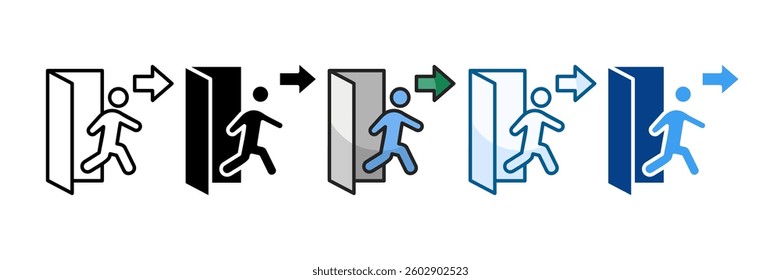 Emergency Drills Icon Set Multiple Style Collection