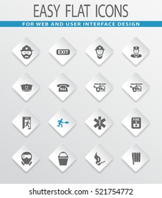 Emergency easy flat web icons for user interface design