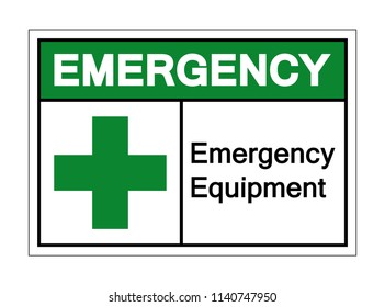 Emergency Equipment Symbol Sign,Vector Illustration, Isolate On White Background Icon. EPS10