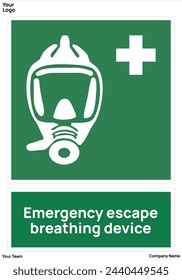 Emergency escape breathing device signs symbol standard iso 7010