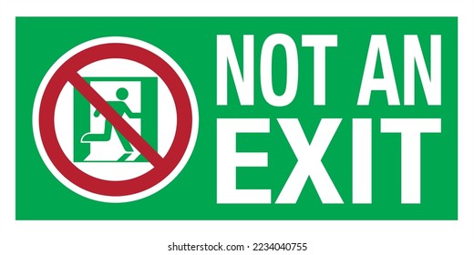 Emergency Escape Evacuation Sign Marking ISO Standard Not an Exit