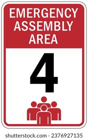 Emergency evacuation assembly area sign