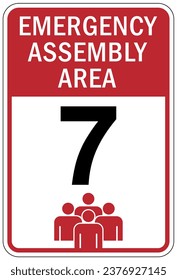 Señal del área de montaje de evacuación de emergencia