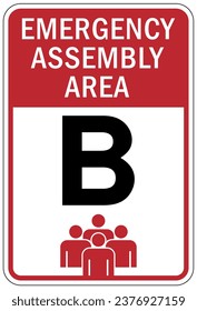 Señal del área de montaje de evacuación de emergencia