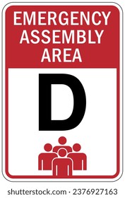 Schild für den Notfall-Evakuierungsbereich