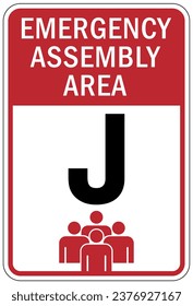 Emergency evacuation assembly area sign