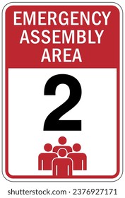 Emergency evacuation assembly area sign