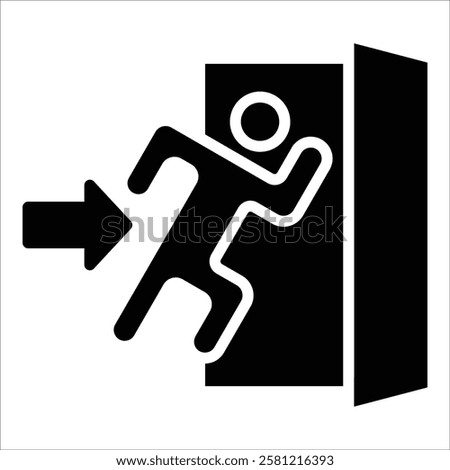 Emergency Evacuation Icon Element For Design