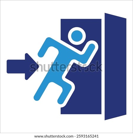 Emergency Evacuation Icon Element For Design