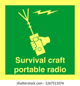 EMERGENCY EVACUATION IMO SIGN 