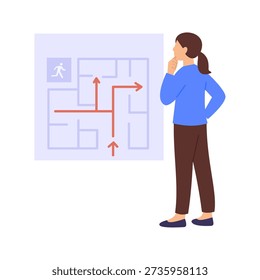 Emergency Evacuation, organized exit procedures during workplace emergencies, Flat vector character illustration
