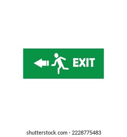 emergency evacuation route icon vector symbol design