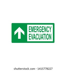 Emergency Evacuation Vector Signage Illustration Design. Vector EPS 10. - Vector