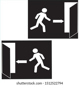 emergency exit badges from the room