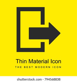 Emergency exit bright yellow material minimal icon or logo design