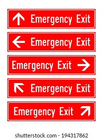 Emergency Exit camping sign concept in vector