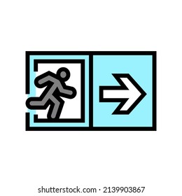 emergency exit color icon vector. emergency exit sign. isolated symbol illustration