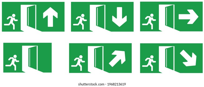 865 Emergency Exit Warning Collection Images, Stock Photos & Vectors ...
