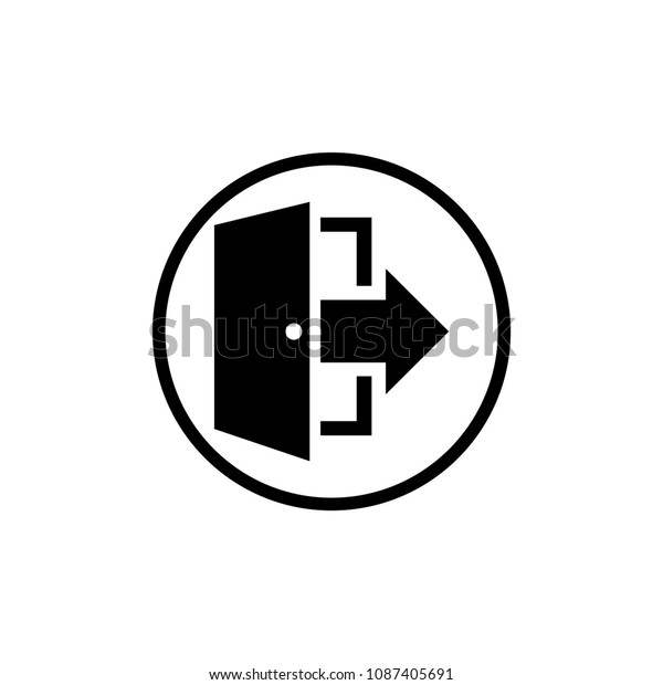 Emergency Exit Door Exit Sign Door Stock Vector (Royalty Free ...