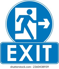 emergency exit door signage, vector illustration. template ready to print high resolution file.good for office building,hotel,hospital,supermarket,mall