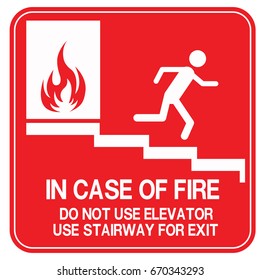 emergency exit, fire extinguisher sign