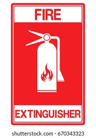 emergency exit, fire extinguisher sign