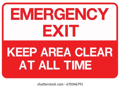 emergency exit, fire extinguisher sign