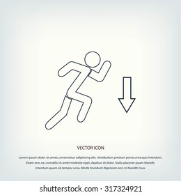 emergency exit icon