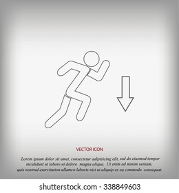emergency exit icon