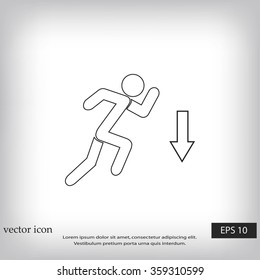 emergency exit icon