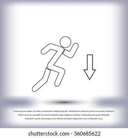 emergency exit icon