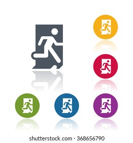 Emergency exit icon