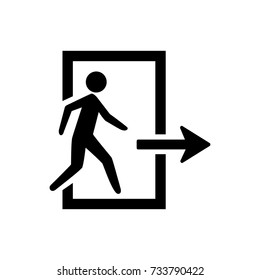 Emergency exit icon