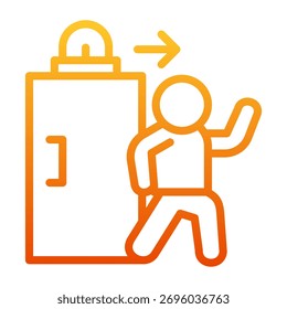 Notausgangssymbol für Design und Vektor